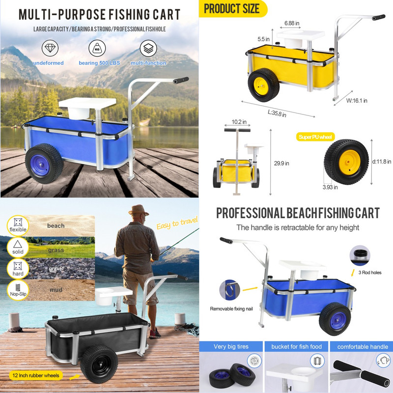 Chariot De Jardin, Chariot De Pêche Pour Pêcheurs, Chariot De Pêche Avec Seau De Nourriture Pour Poissons, Chariot De Transport, Chariot De Pêche, Chariot à Bras,chariot De Camping, Capacité De Charge De 200kg-Noir -Promos Botani Pro Boutique AAHKMJXYDAFdJAOAIMEbOAchaYtjpIZUujpRpTo0CnZOZRQrE6MBpXX9nzGFJumci1KnPKRmMIFb5BirlOhUSXyn