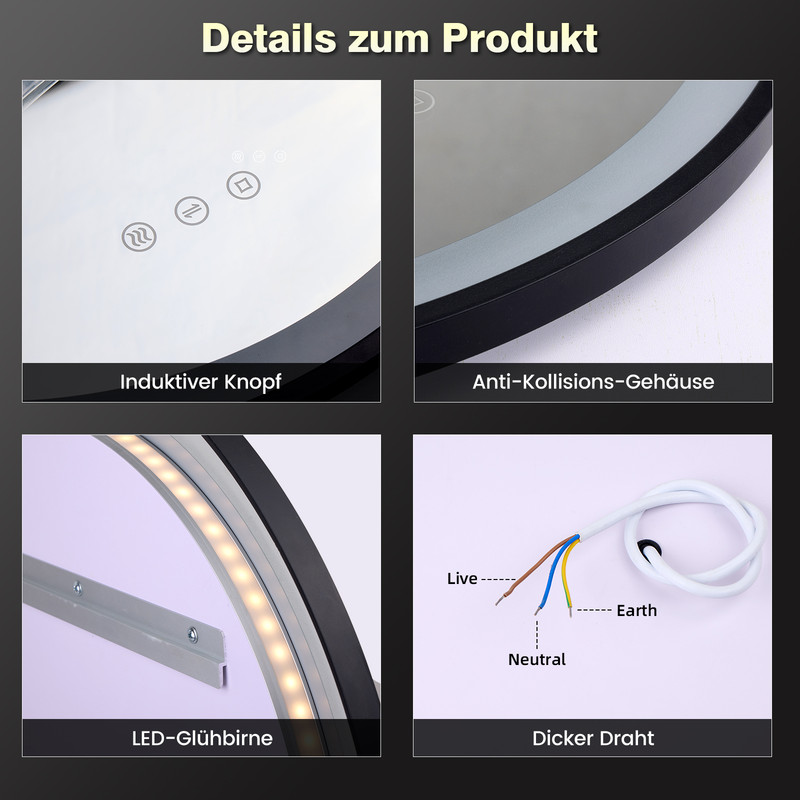 Scénarios d'utilisation du miroir LED