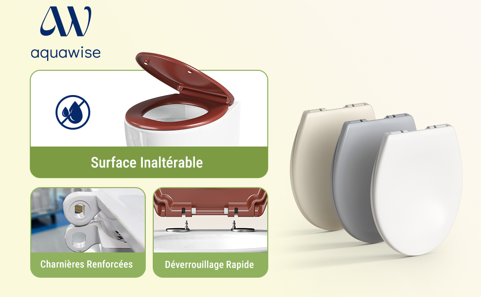 abattant wc clipsable