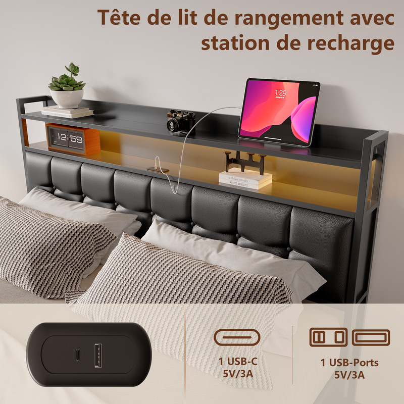 Lit coffre 160x200