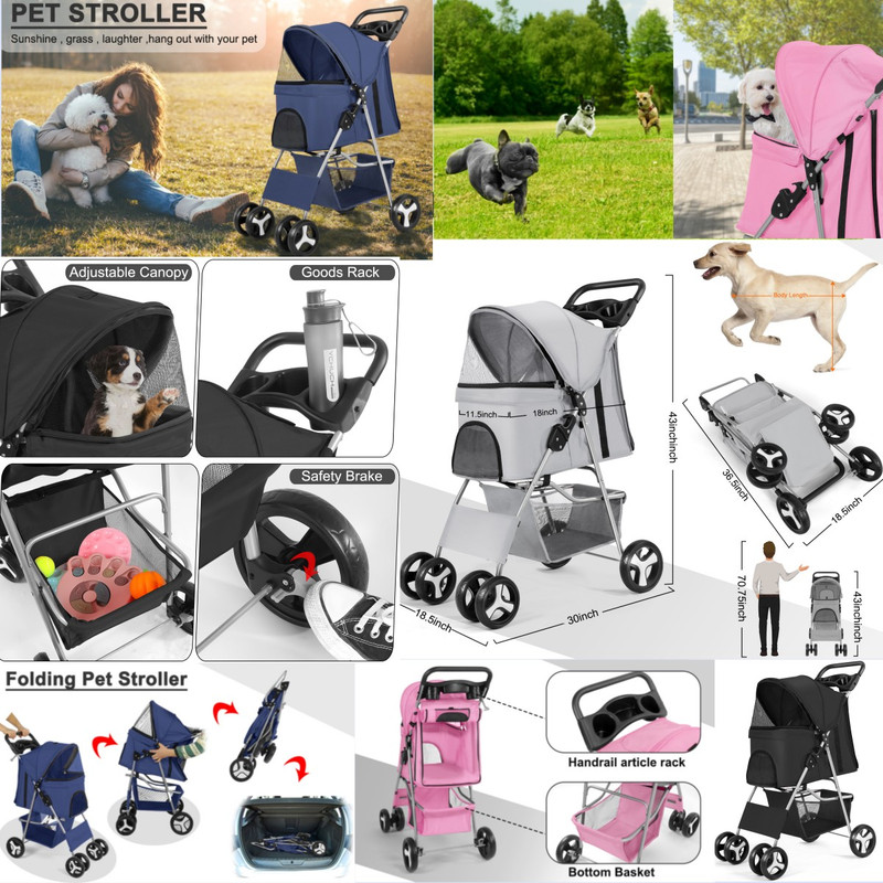 Poussette Buggy Pliable Pour Chien 4 Roues Tissu 600D Oxford Imperméable Avec Panier De Rangement Et Fenêtre En Filet Poussette De Voyage Pour Animaux De Compagnie-Bleu Foncé -Promos Patto Chou Boutique AAHKMJXYDAFdJAOAIMEbOAchaYtjpIZUujpRpTo0CnZOZUx3ir1 SOZKCqLfgJaFO8dKOJ1H aiGg0CyikA59TQ