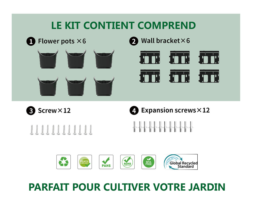Promo Suspendu Mural 6 Pots De Fleurs Simples - 100% Plastique Recyclé Sans BPA, Gratuit Pour Bricoler Votre Décoration Colorée Pour Le Jardin Maison (coloré) à La Fois Intérieur Et Extérieur -Outsunny Eda Magasin AAHKMJXYDAFdJAOAIMEbOAchaYtjpIZUujpRpTo0CnZOZVlzLmmqji2b15L VZfss6RV DoRVurcKQVbn8nfNNEd