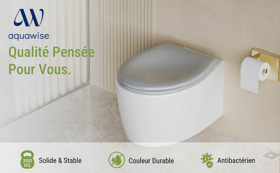 abattant wc clipsable