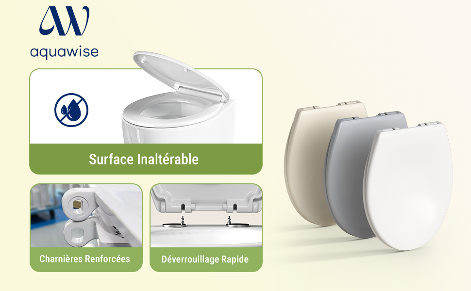 abattant wc clipsable