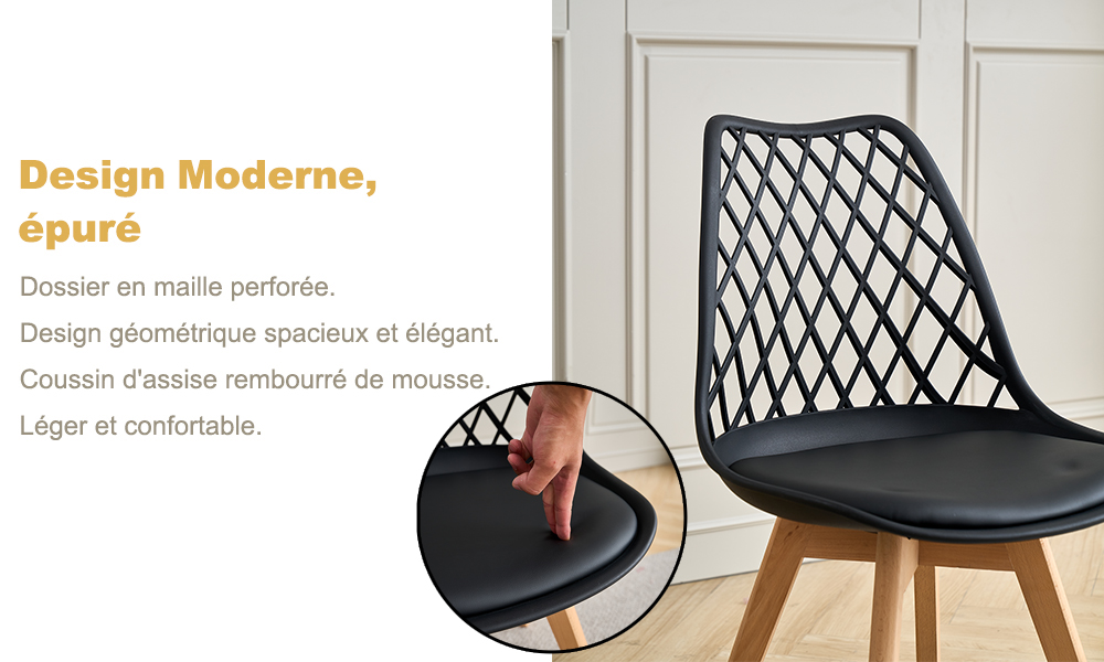 Détail du dossier en maille