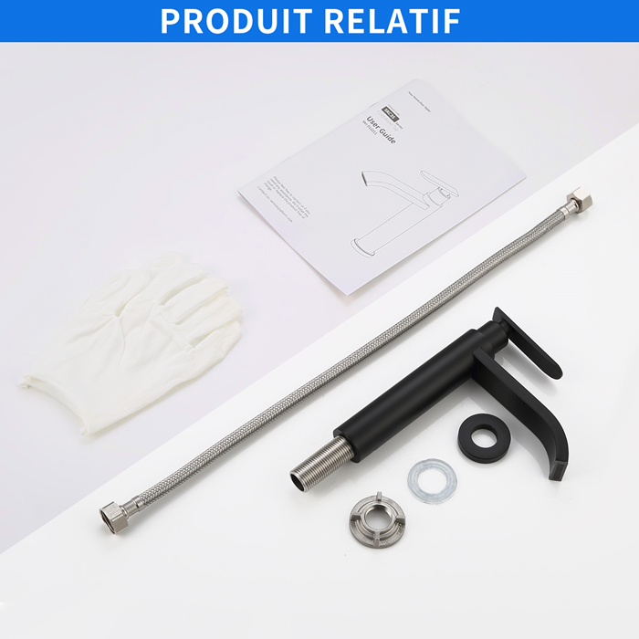 Robinet De Lavabo Eau Froide Uniquement, Mitigeur Salle De Bains En Laiton Durable, Robinetterie Pour Toilettes Invités, Cartouche Céramique, Noir -Grohe || Hansgrohe Soldes Magasin