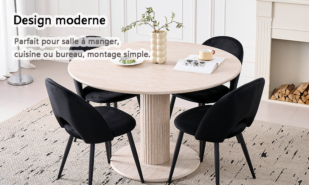 Chaise associée à une table