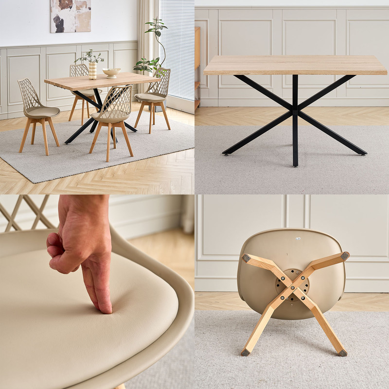 Détail ensemble table et chaises - vue 1