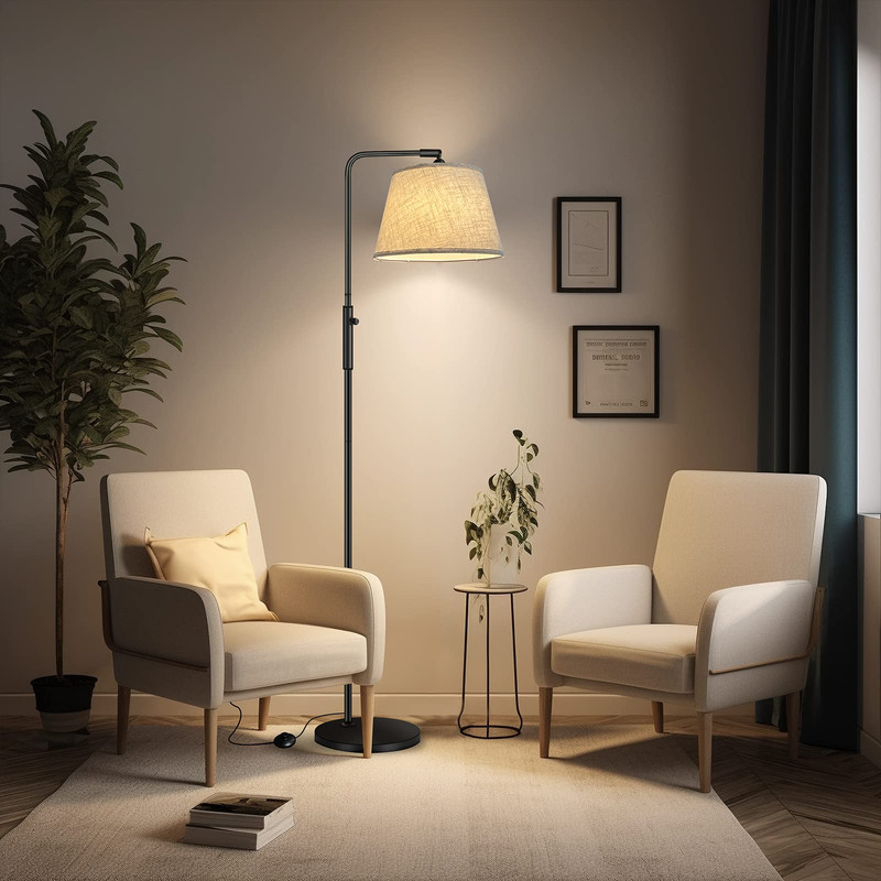 Lampadaire Arc Moderne avec Abat-Jour