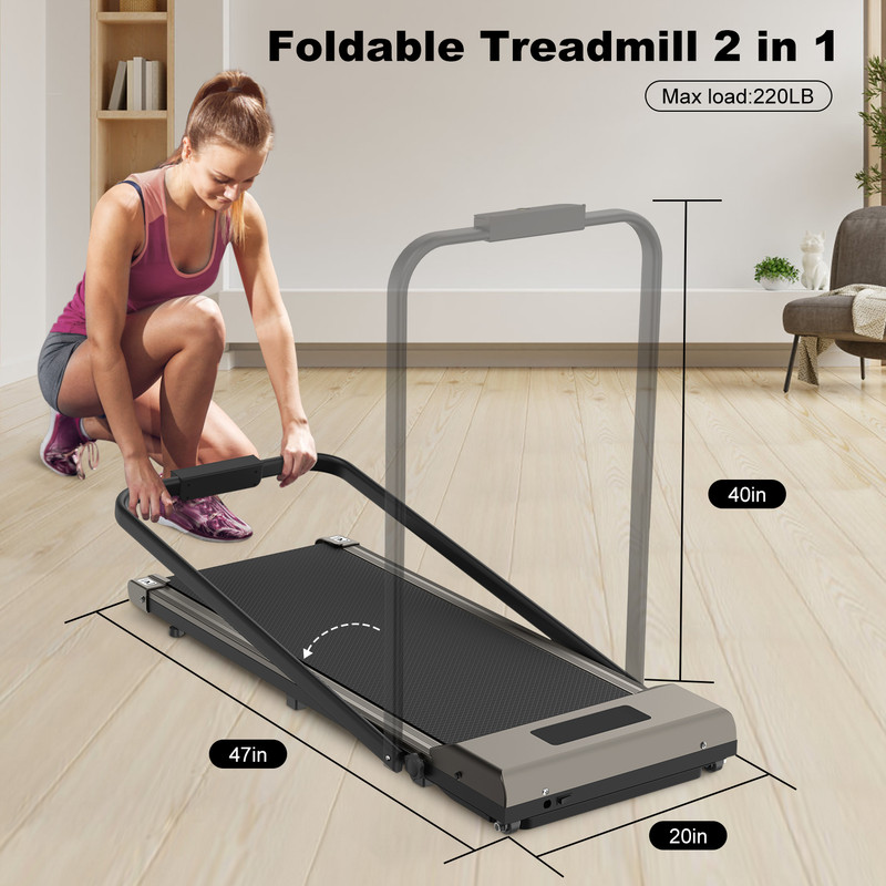 Bigzzia 2 In 1 Tapis Roulant Elettrico Pieghevole,Walking Pad 10 Km/h,Tappeto Corsa Extra Large 42CM,con Telecomando E Display LCD,Telaio Rinforzato And 220LB Max Weight For Home Office Exercise Grigi -Armonia Casa AAHKMJXYDAFdJAOAIMEbOAchaYtjpIZUujpRpTo0CnZOZXgUQ zmPDsiMpoBv7WCe Ka2WMpETbW3QUrQPyF1o8D