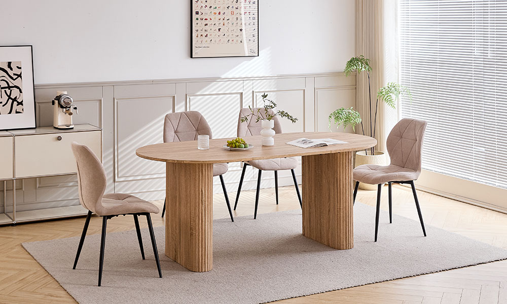 Mesa de banquete ovalada