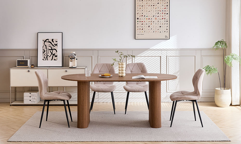 Mesa de banquete ovalada