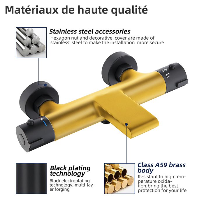 Mitigeur Thermostatique Bain Douche Noir Robinet De Baignoire Cascade Robinet De Douche En Laiton Design Elégant -Grohe || Hansgrohe Soldes Magasin AAHKMJXYDAFdJAOAIMEbOAchaYtjpIZUujpRpTo0CnZOZcImxXj4jYxLcaOVheAcW4sPYVARB15D QOULb1oC A