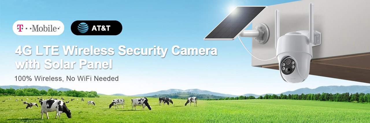 Cámara de Seguridad Inalámbrica 4G LTE con Panel Solar