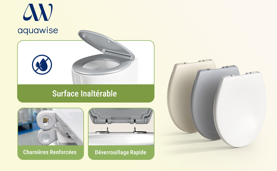 abattant wc clipsable