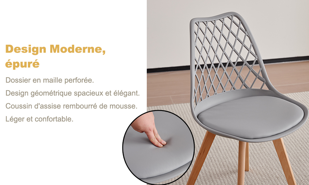 Détail du dossier en maille