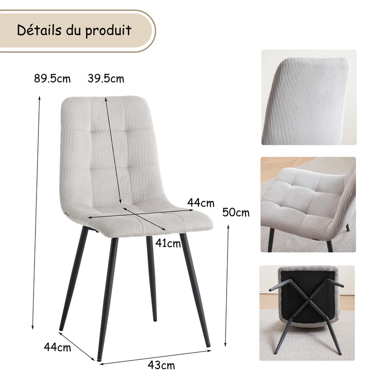 Détails de la chaise