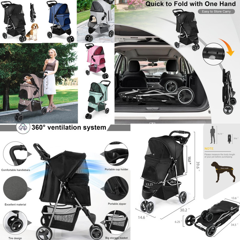 Poussette Pour Chien Pliable,3 Roues Poussette Buggy Pour Chien ,Tissu 600D Oxford Imperméable Avec Panier De Rangement Et Fenêtre En Filet Poussette De Voyage Pour Animaux De Compagnie (Marron) -Promos Patto Chou Boutique AAHKMJXYDAFdJAOAIMEbOAchaYtjpIZUujpRpTo0CnZOZdSkY1hhBStARF1vqKfGz2VCFW0UpEBqoPzd5GPsGGt4