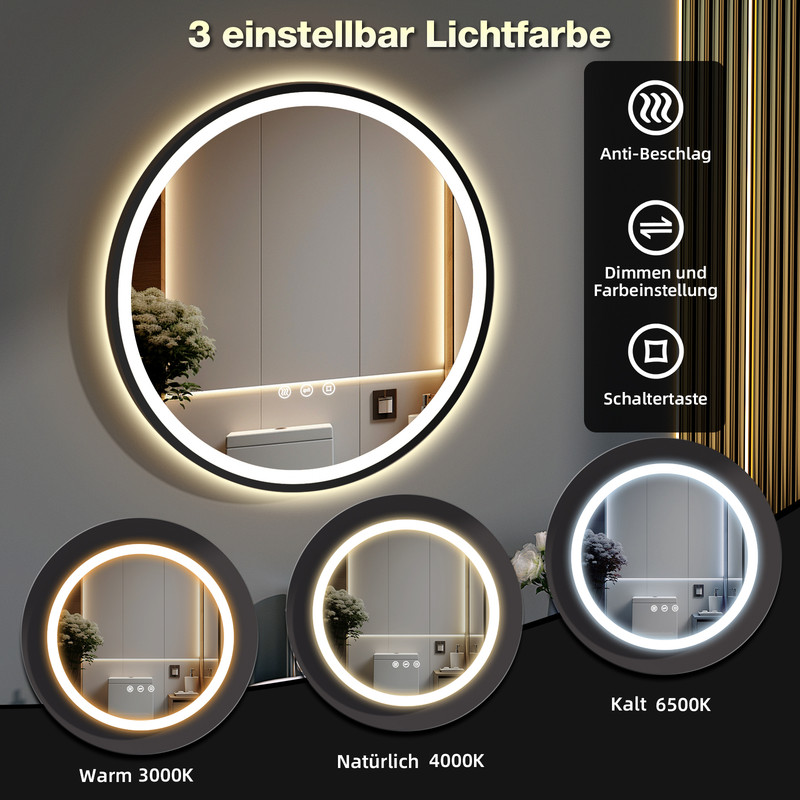 Scénarios d'utilisation du miroir LED