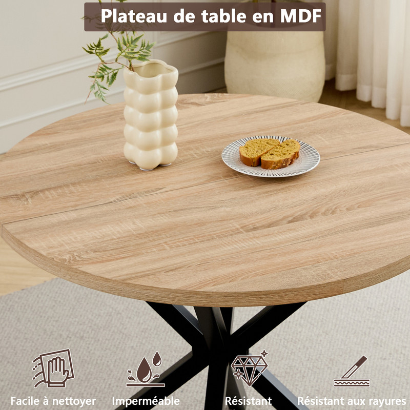 Table aux coins arrondis