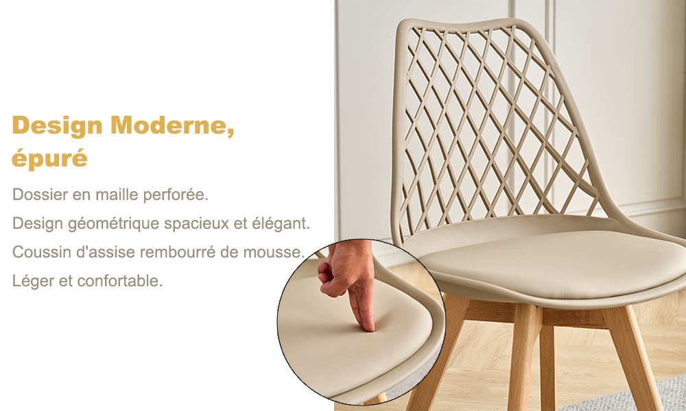 Détail du dossier en maille
