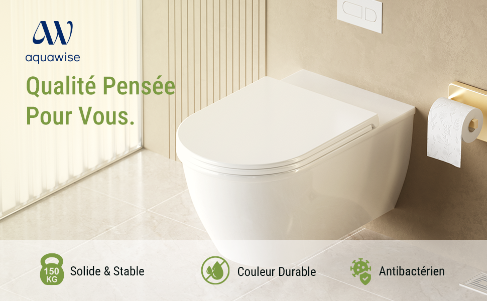 Abattant WC Forme D Premium Aquawise