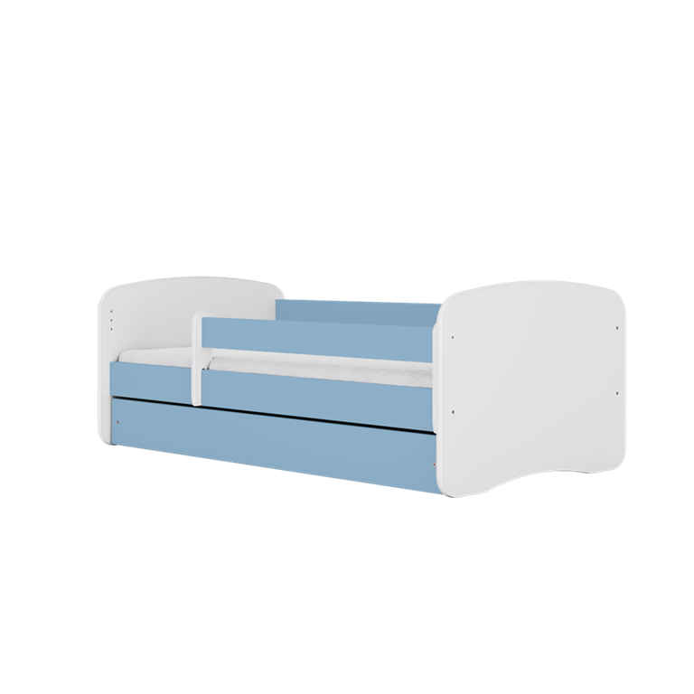 Lit enfant bleu, motif safari