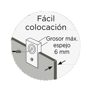 Aplique para baño fácil colocación