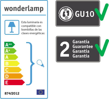 Wonderlamp foco empotrable con portalamparas GU10