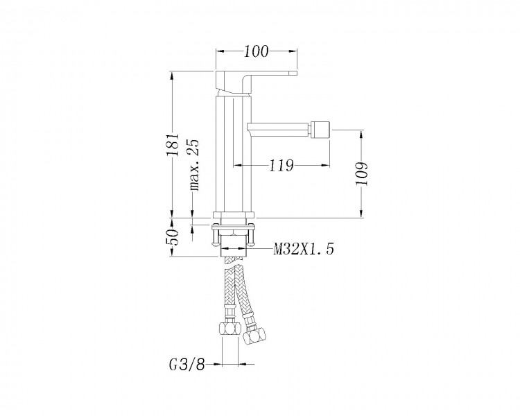 BERNSTEIN Bidet fitting - Drawing