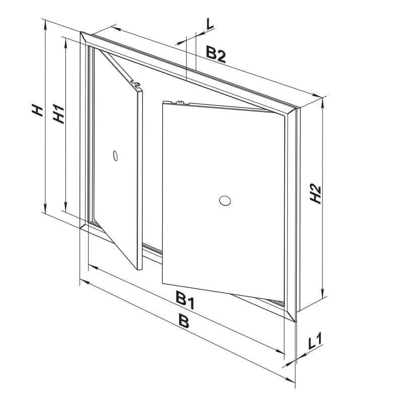 Vents access door 400 * 400 mm