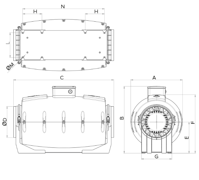 Lineo Quiet 200 ES dimensions