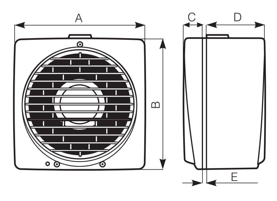 Vario Automatik Fensterventilator 300/12 ARQ