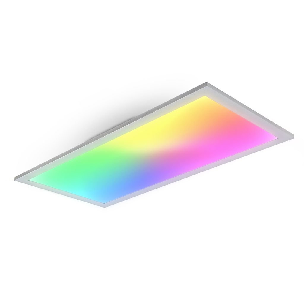 VEVOR Plafonnier LED avec Télécommande 5000 lm 50 W Panneau LED Intensité  Variable Température de Couleur Réglable 2700 K-6500 K, 1200x300x53 mm  Lampe pour Maison Bureau Salle de Classe Salle à Manger