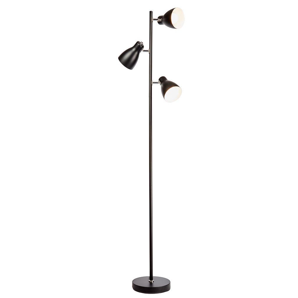 B.K.Licht lampadaire LED vintage, lampe à pied design rétro, 3
