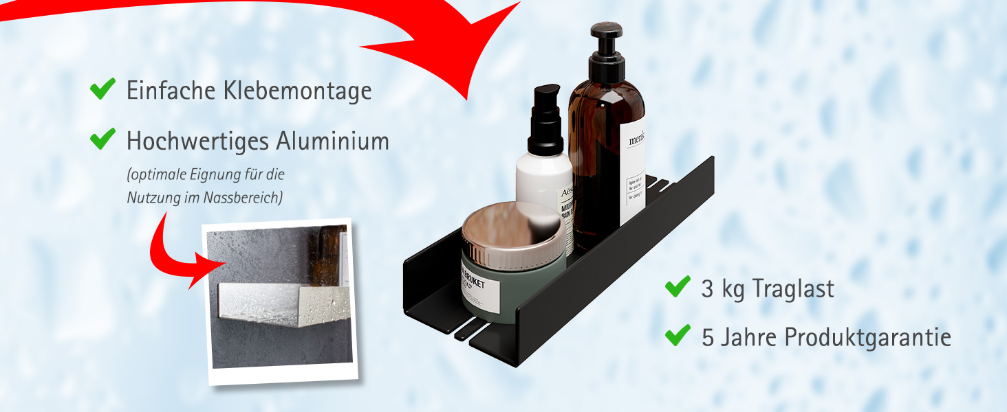 Duschablage zum Kleben - A+-Premium - 02