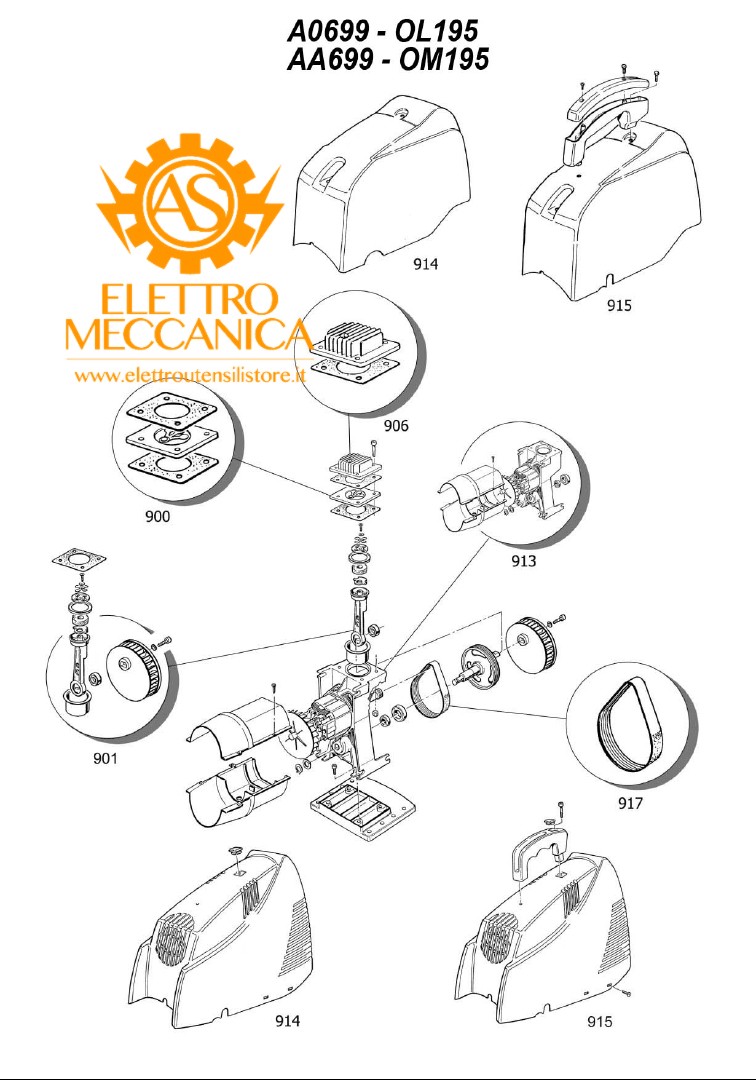 Cinghia Flexonic per Gruppi Pompanti OL195 e OM195 cod. 2236108133