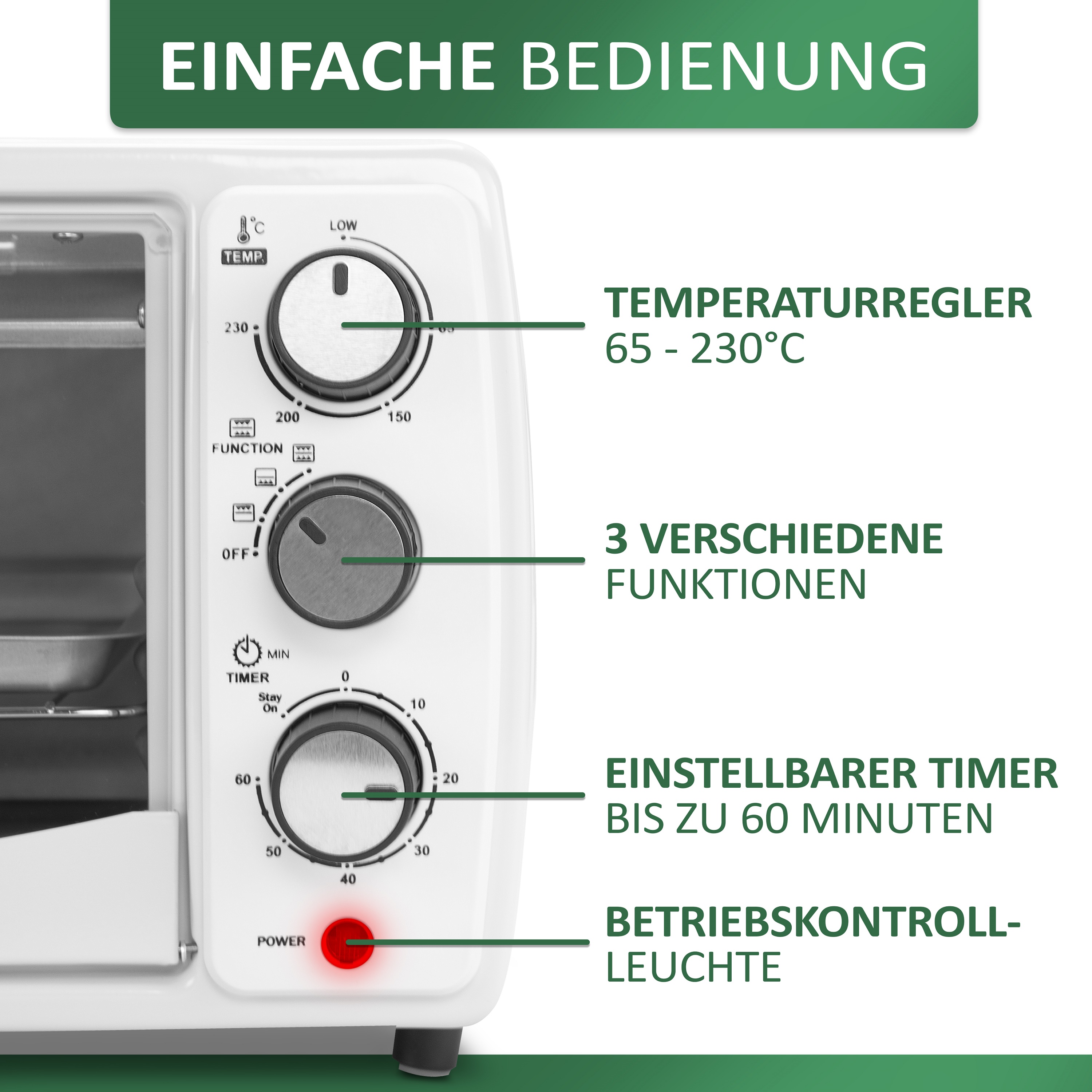 Elektrobackofen 1400W Kapazität 14 Liter De' Longhi EO14902.W Weiß