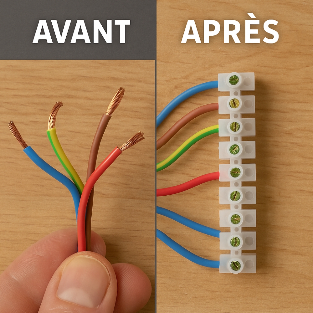 Barrette de dominos électriques