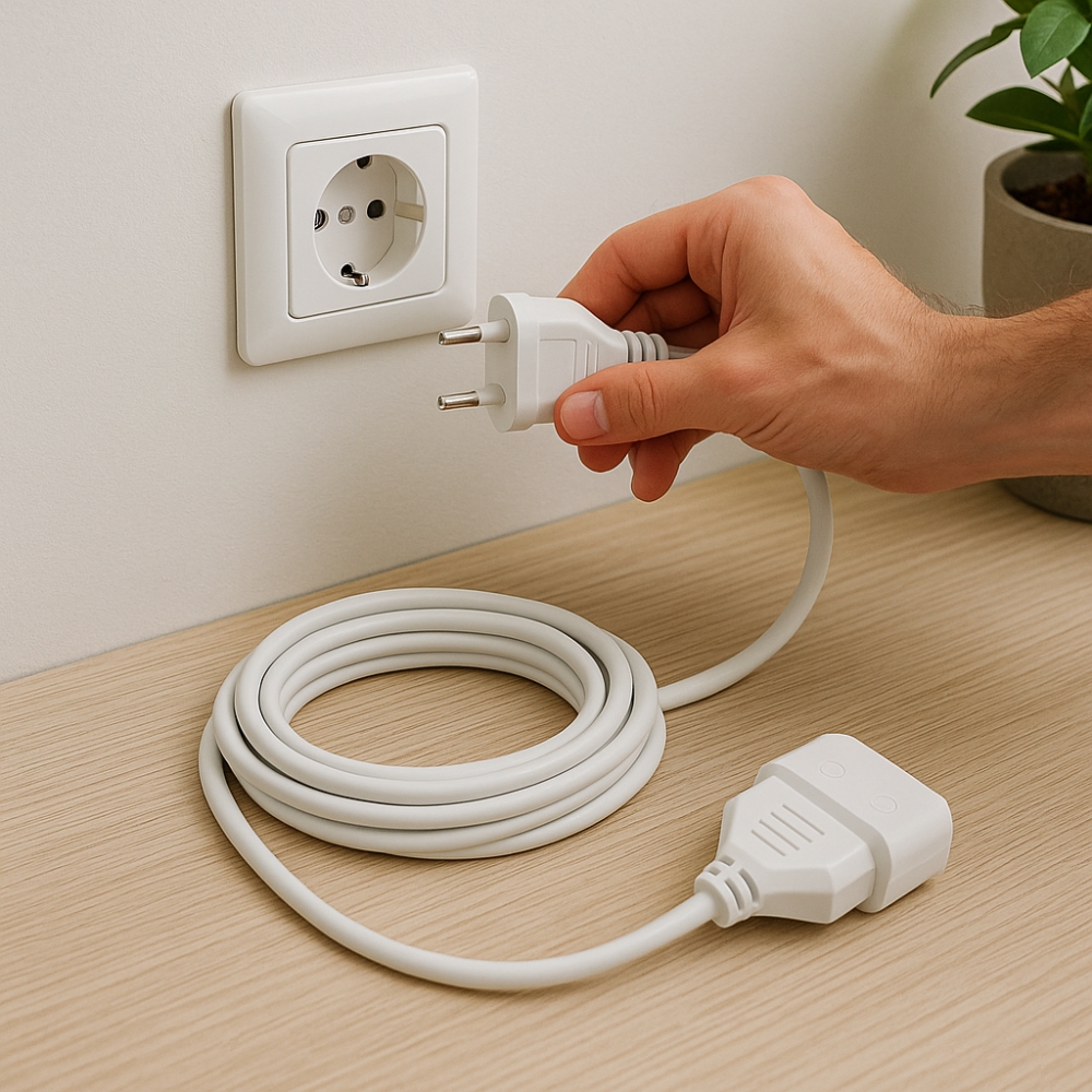 Rallonge électrique blanche 5m