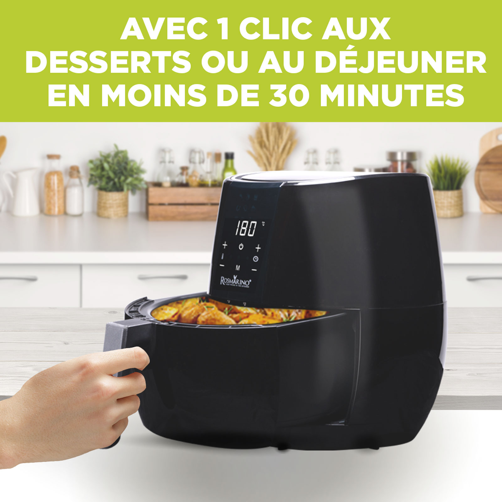 Une friteuse à air chaud sans huile ? Découvrez l'Air Fryer Pro Rosmarino !