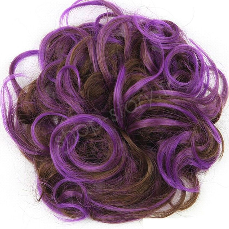Chignon magique Ajustable Marron violet