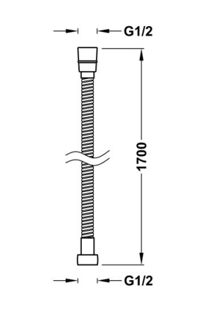 Schéma technique flexible inox extensible