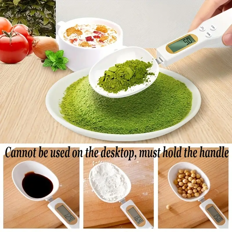 accumeasure digital kitchen scale spoon lcd display 0 1g 500g precision battery powered ideal for cooking baking and portion control details 2