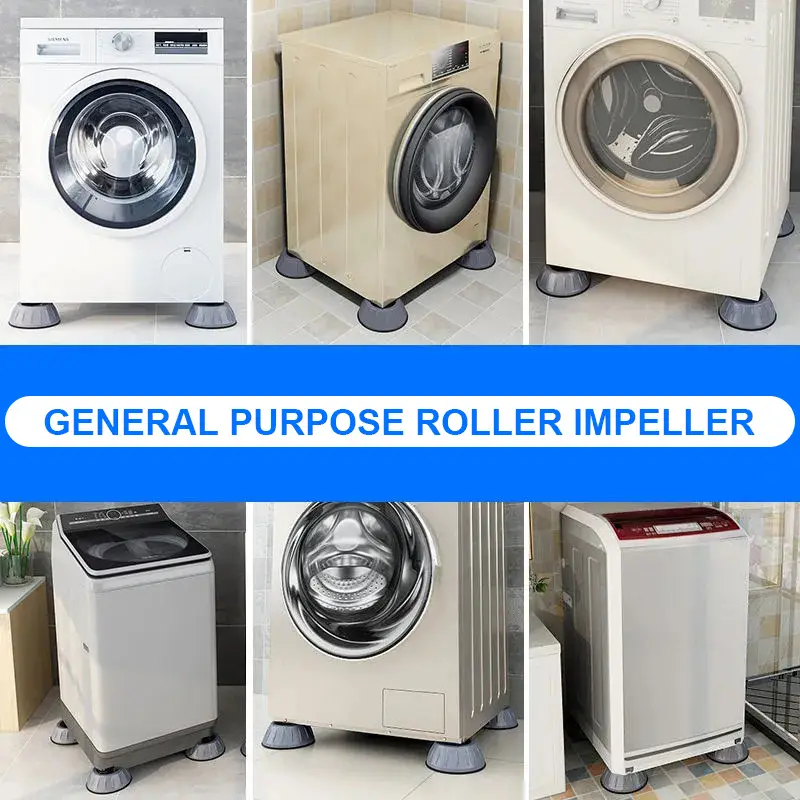 1 2 4pcs floor mat washing machine feet pads non slip shock proof furniture elasticity furniture protectors hardware details 2