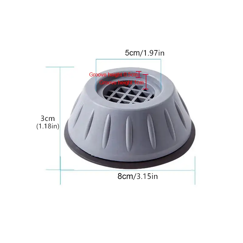 1 2 4pcs floor mat washing machine feet pads non slip shock proof furniture elasticity furniture protectors hardware details 6