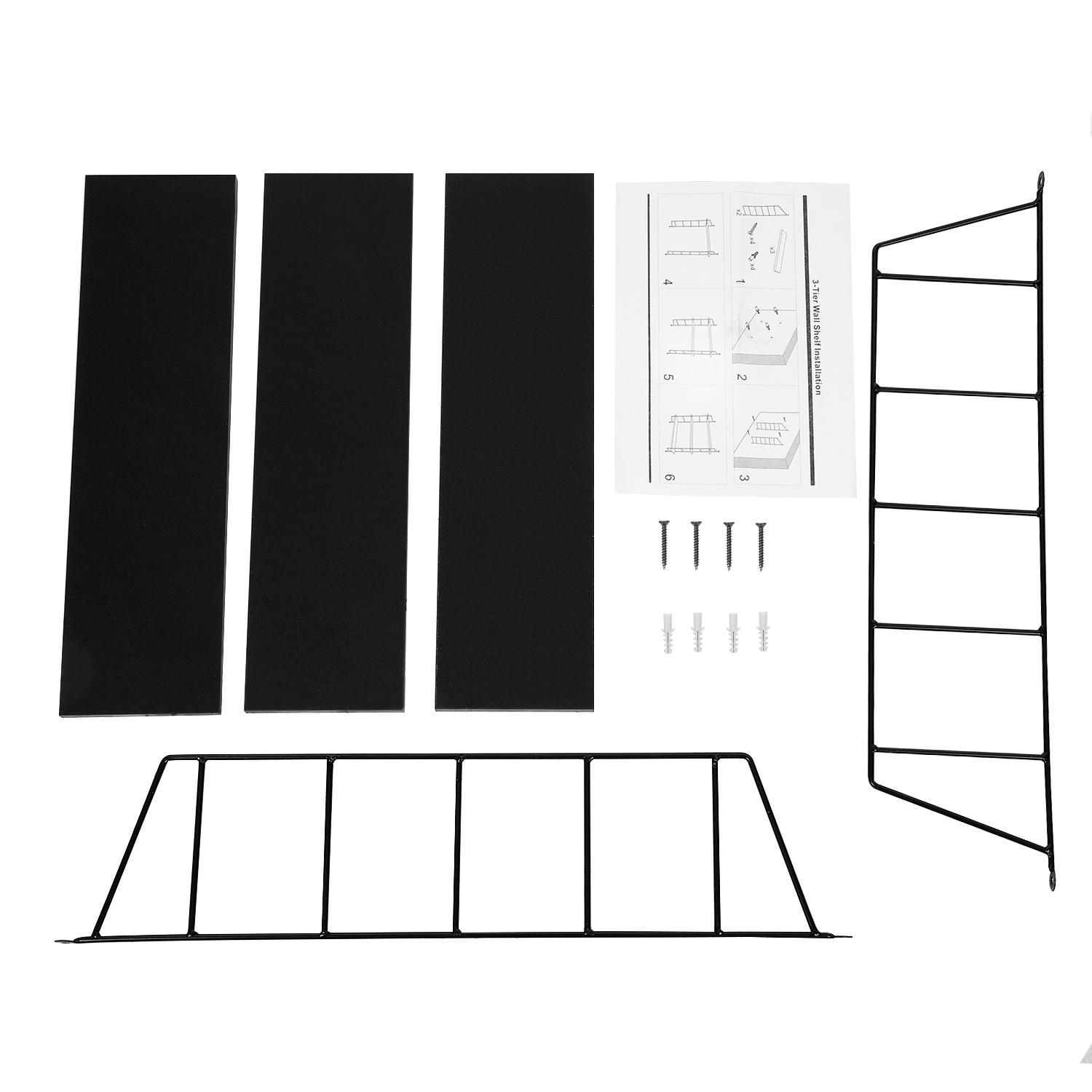 Étagère Murale De 3 Niveaux Style Industriel -VIDAXL || Songmics Soldes