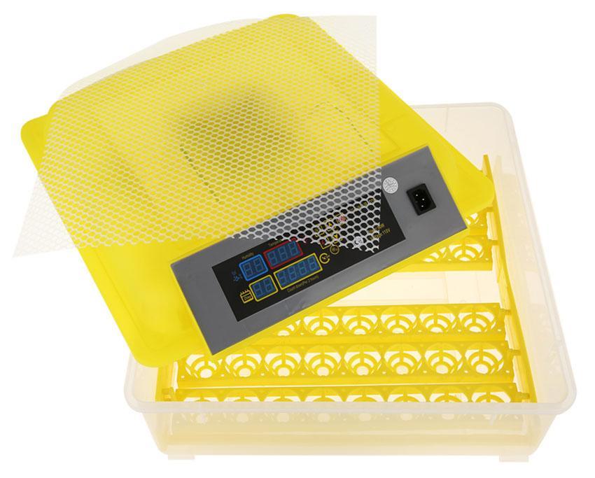 Couveuse Automatique 48 Oeufs Intelligent - Incubateur Pour L'éclosion De Poussins 80W - Contrôle Numérique De La Température - Jaune -Trixie || Flamingo Soldes Magasin