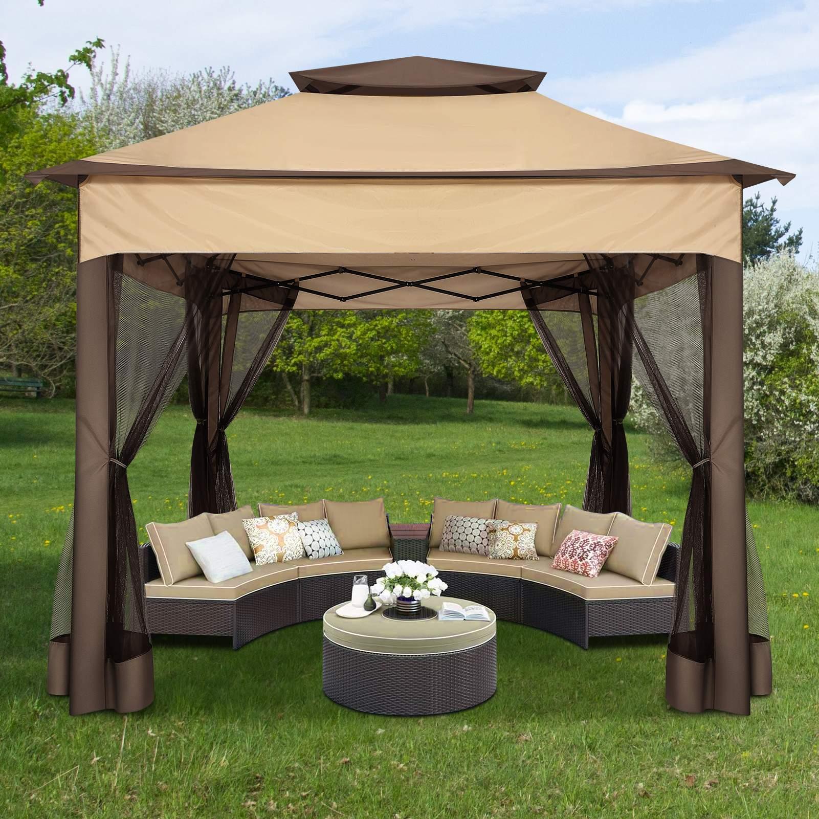 3x3m Tonnelle Pliante De Jardin Imperméable Extérieure Avec Moustiquaire - Pavillon Anti-UV Pour L'ombre Et La Pluie Avec Gaze Et Sac De Transport - Pour Patio, Jardin, Terrasse, Brun+Café -Promos Garde Plante Boutique AAHKMJXYDAFdJAOAIMEbOAchf9L3lWnVlqfwLHgeJwPlHatq4QdflIuXL330w15i2srf76ya DNFLQJZ69kVfm0h46zEE5V3noLxPaAQQbS7iizV cvYafTnPvBWZmUYTZU=