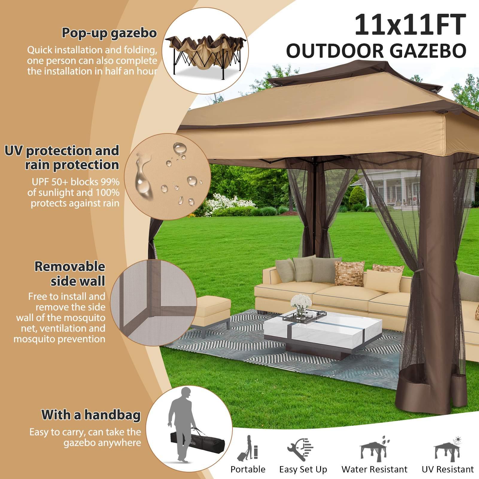3x3m Tonnelle Pliante De Jardin Imperméable Extérieure Avec Moustiquaire - Pavillon Anti-UV Pour L'ombre Et La Pluie Avec Gaze Et Sac De Transport - Pour Patio, Jardin, Terrasse, Brun+Café -Promos Garde Plante Boutique AAHKMJXYDAFdJAOAIMEbOAchf9L3lWnVlqfwLHgeJwPlHatq4QdflIuXL330w15i2srf76ya DNFLQJZ69kVfm0hhapGq PIilRV0tEvZpuQJTUlA5k guxdmZAPFQmfI s=